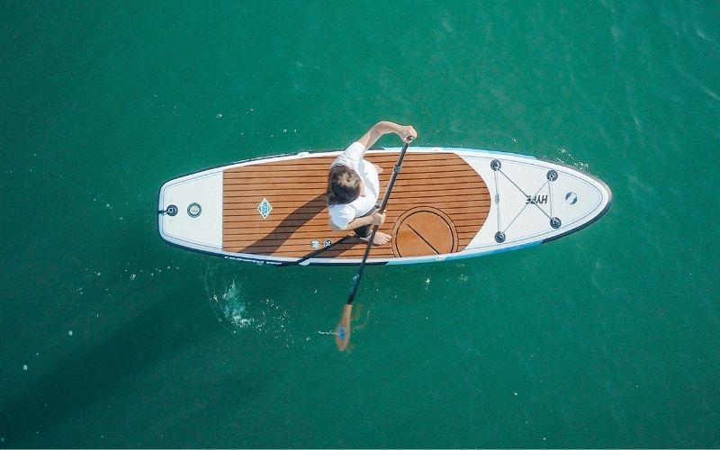 paddle board from above