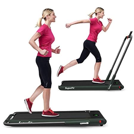 GYMAX 2 in 1 Under Desk Electric Running Machine with LED Screen