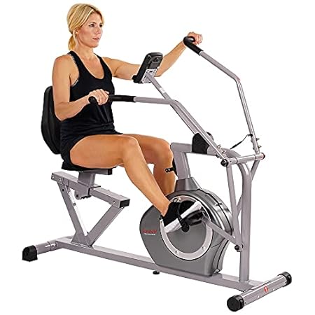 Sunny Health & Fitness Magnetic Recumbent Exercise with Arm exercisers