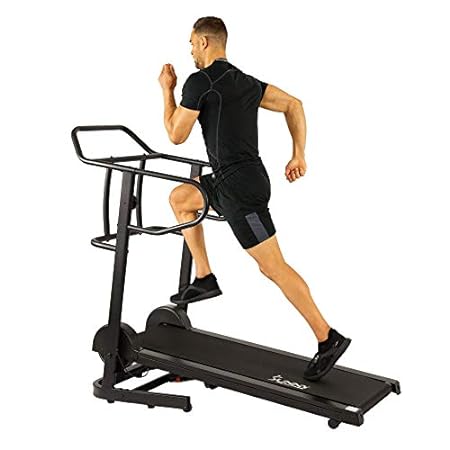 Sunny Health & Fitness Manual Treadmill with 16 Levels of Magnetic Resistance