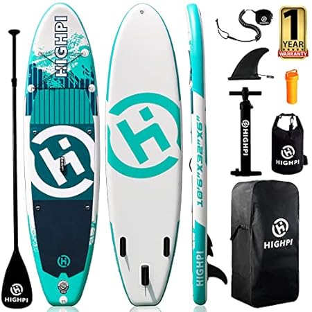 Highpi Inflatable SUP with Accessories for Youths & Adults