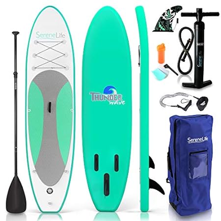 SereneLife Inflatable Stand Up Paddle Board Universal SUP