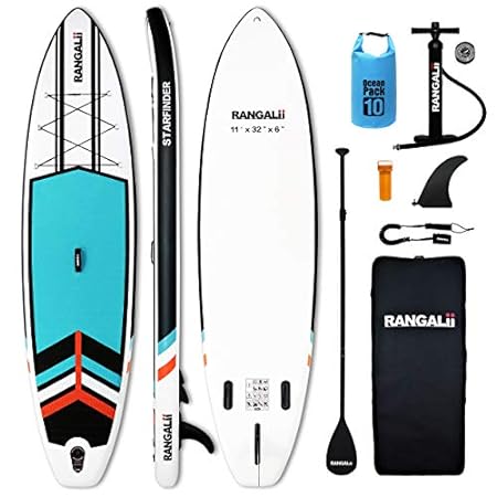 RANGALii InflatableStand Up Paddle Board with Pump and Leash