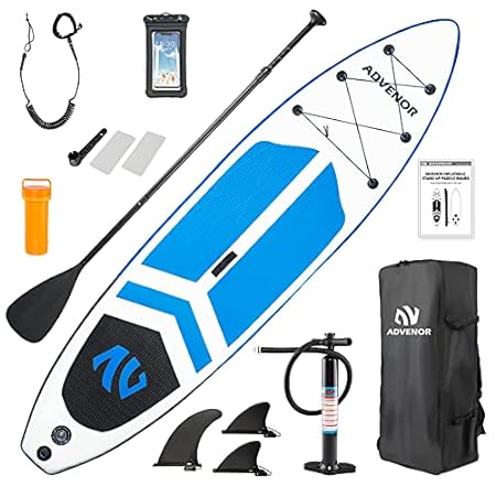 ADVENOR Paddle Board with Adjustable Paddle, Backpack