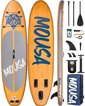 Mousa Inflatable Paddle Board with Camera Mount, 3-Fin